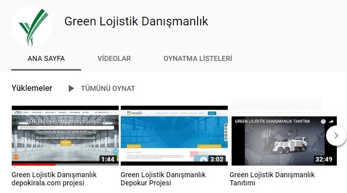 Green Lojistik Danışmanlık Youtube kanalı yayında!